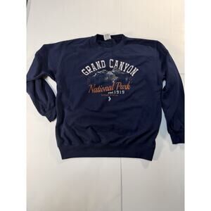 Men’s Vintage Navy Blue Grand Canyon Prairie Mountain Crewneck Size M/L